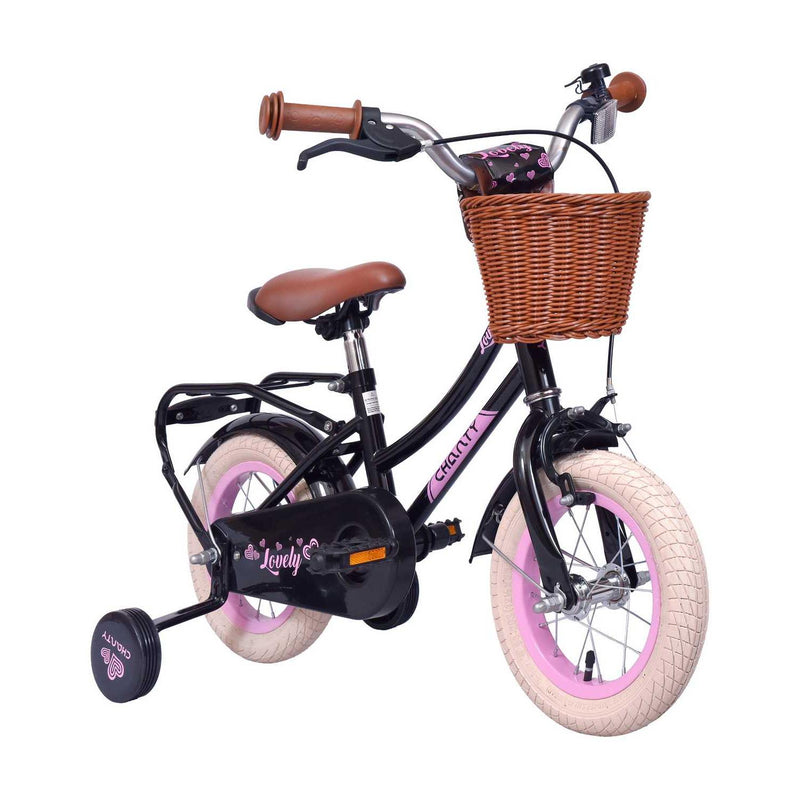 CHANTY Lovely 12" Svart Flickcykel | 2-4 år |