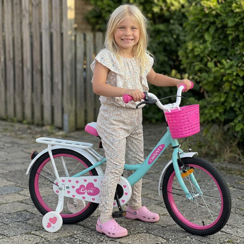 CHANTY Love 16" Mintgrön Barncykel | Flickor |