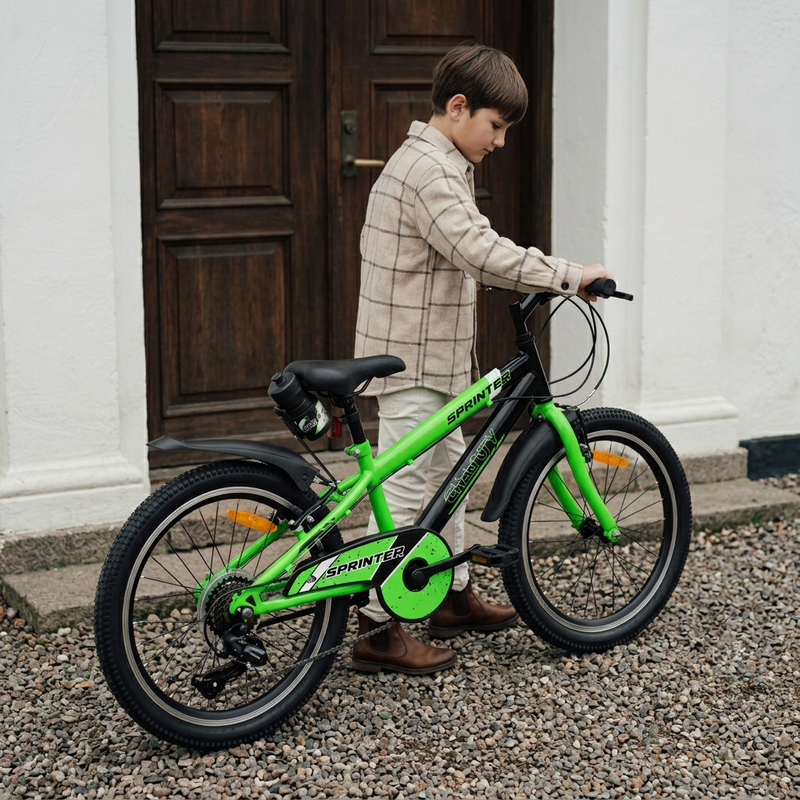 CHANTY Sprinter 20" Grön Pojkcykel | 7 växlar |